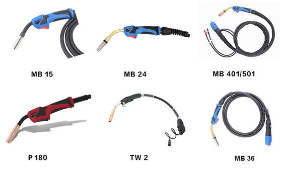 24KD CO2 refroidi à gaz MIG Mag Welding Torch 3m 4m 5m avec l'euro connecteur